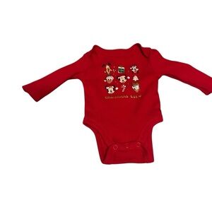 Jumping Beans Red Festive Kids Bodysuit